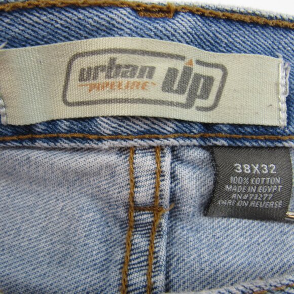 Urban Up Pipeline Men's Jeans Straight Leg High Rise Medium Wash 38X31 - Picture 11 of 11